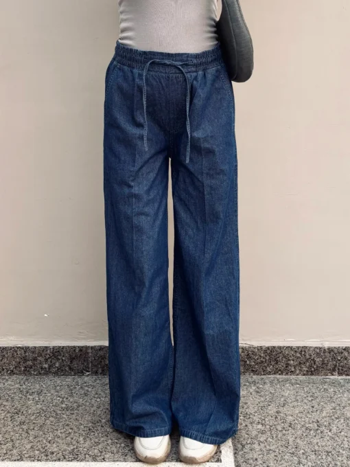 Blue Flames Wide Leg Joggers - Image 2