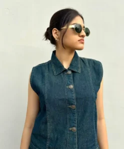 Tint Denim Crop Shirt