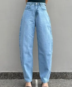 Charmer Barrel Fit in Snow Blue